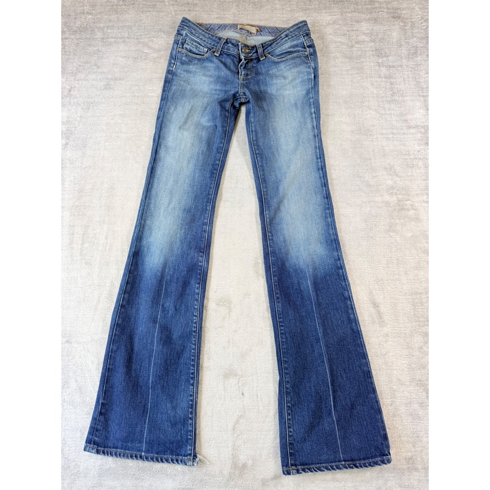 Paige Laurel Canyon Jeans Women 28 Blue Low Rise Bootcut Flare Vtg Y2K Boho